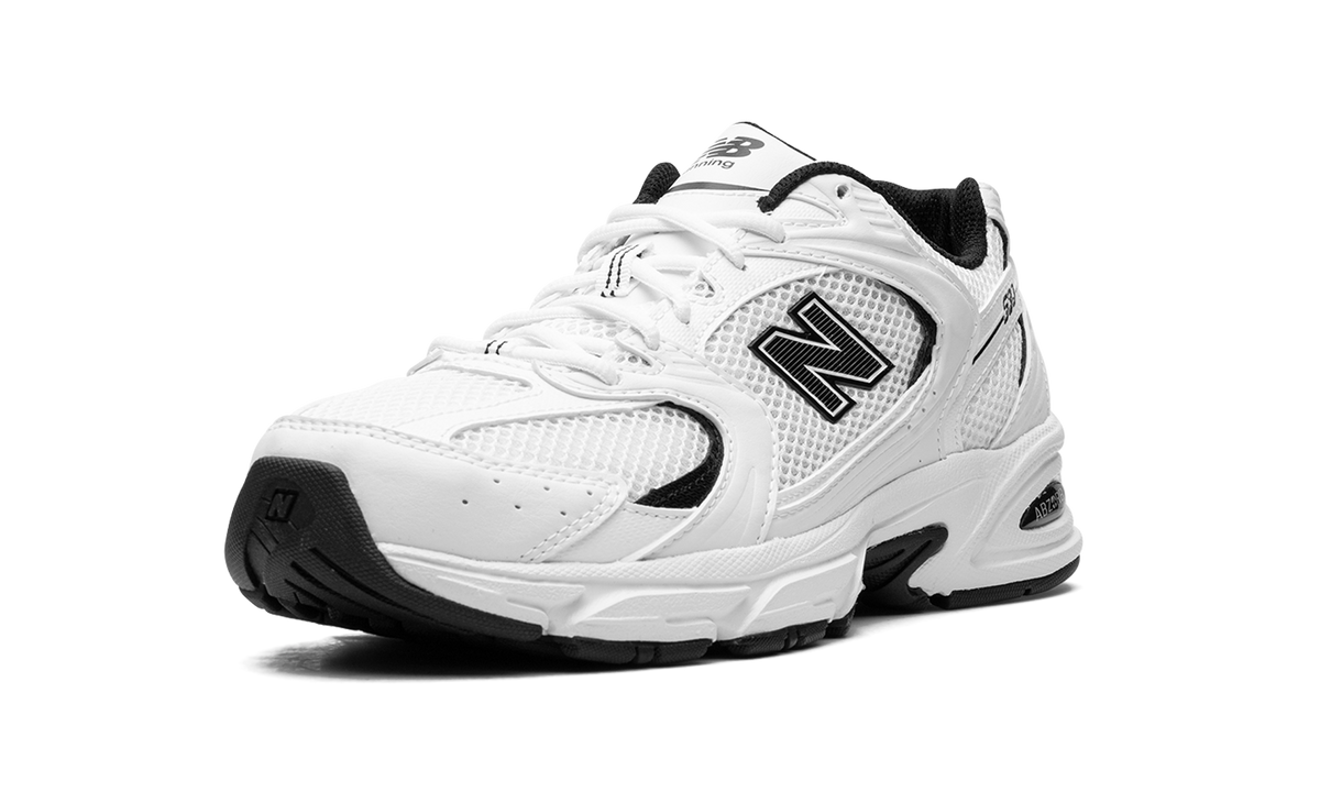Overkicks - New Balance 530 White Black Details (MR530EWB) - vista superior