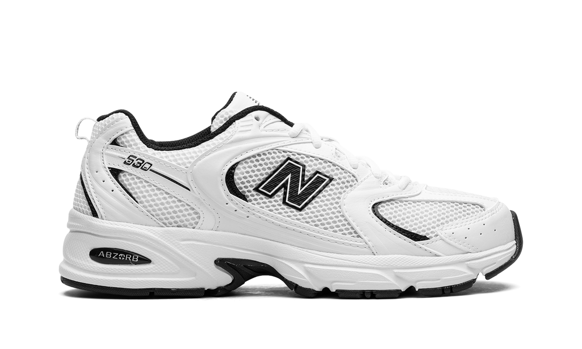 Overkicks - New Balance 530 White Black Details (MR530EWB) - detalle lateral interior