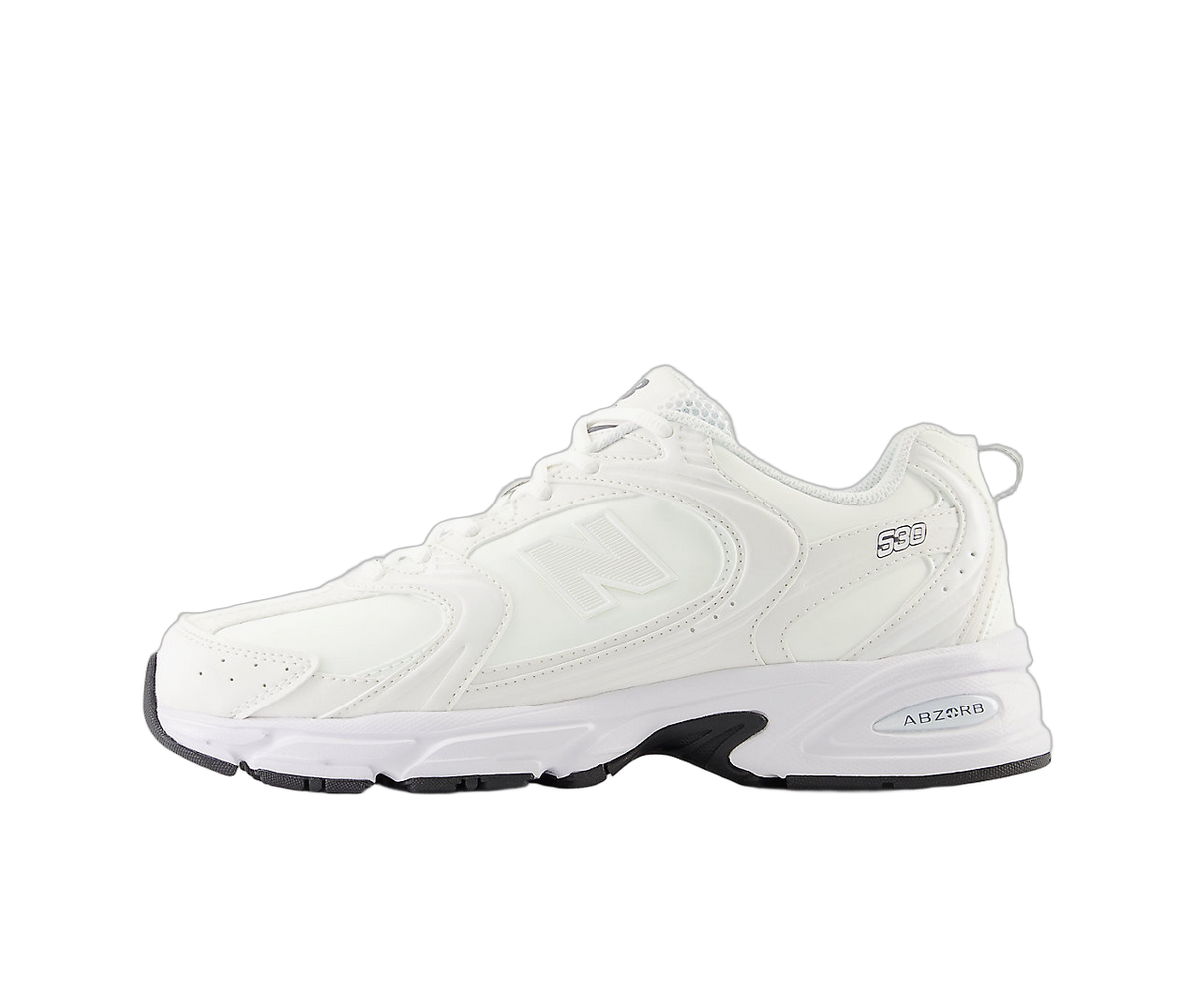 Overkicks - New Balance 530 White Castlerock (MR530NW) - vista lateral