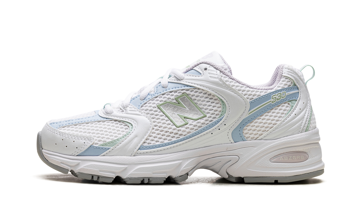 Overkicks - New Balance 530 White Light Chrome Blue Clay Ash (MR530PC) - vista lateral