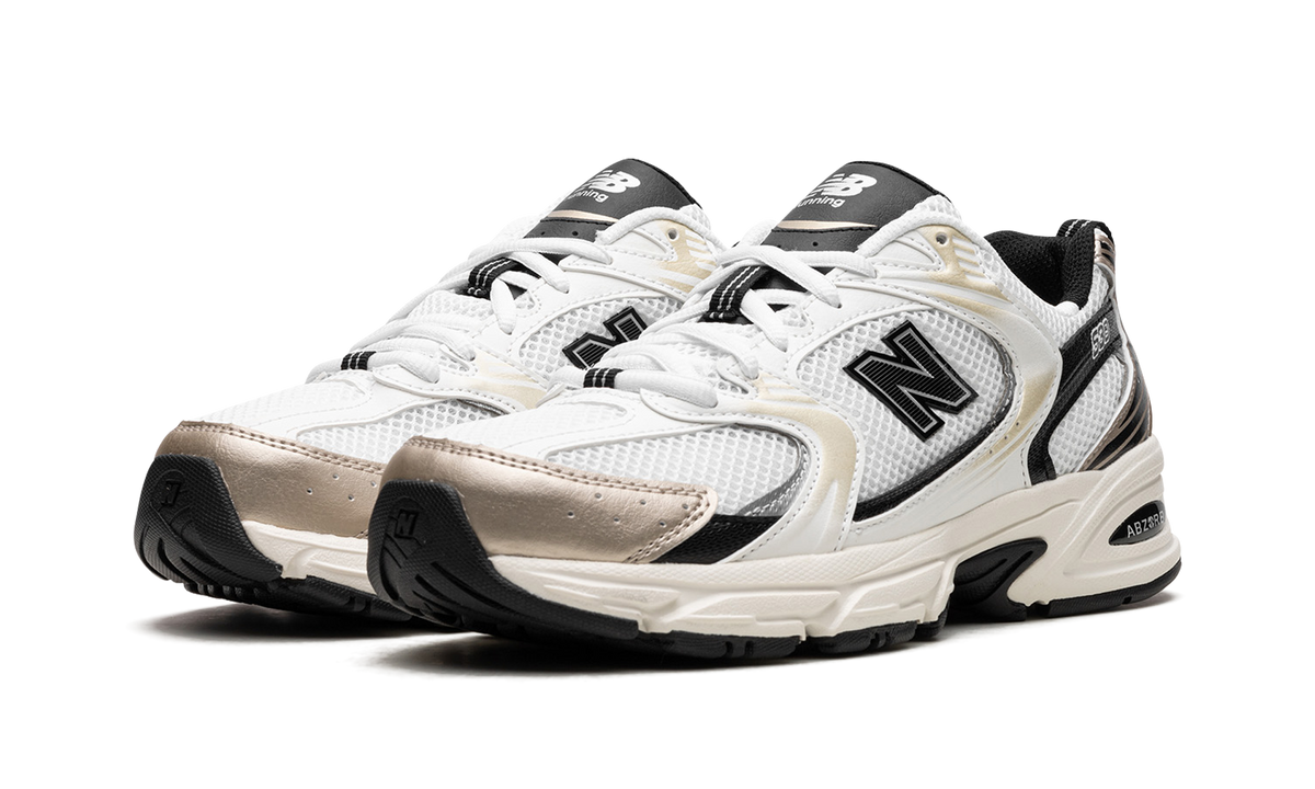 Overkicks - New Balance 530 White Light Gold Metallic (MR530TC) - vista trasera