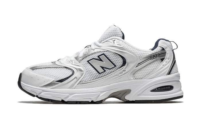 Overkicks - New Balance 530 White Natural Indigo (GS) (GR530SB1) - vista lateral