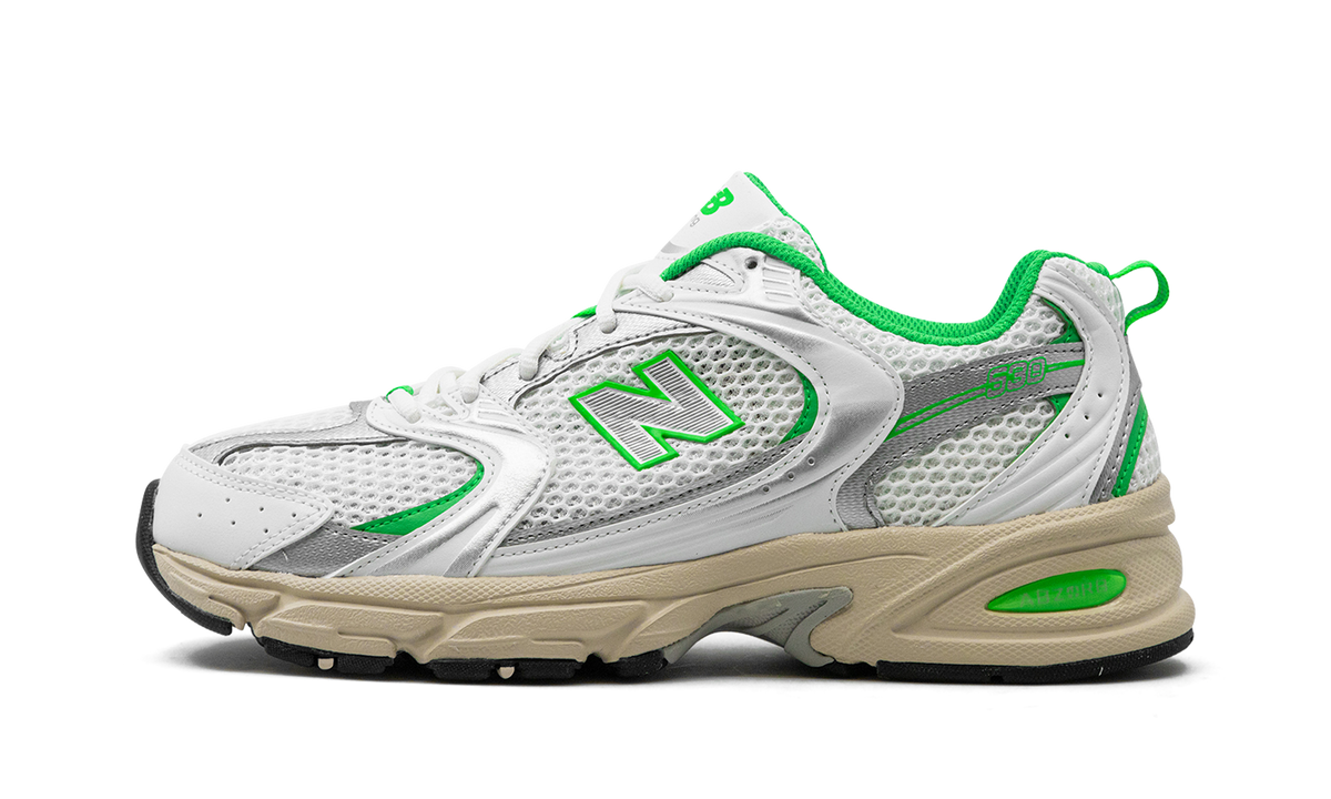 Overkicks - New Balance 530 White Palm Leaf (MR530EC) - vista lateral