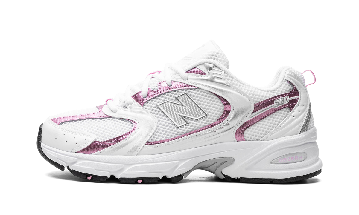 Overkicks - New Balance 530 White Pink Sugar (MR530PK) - vista lateral