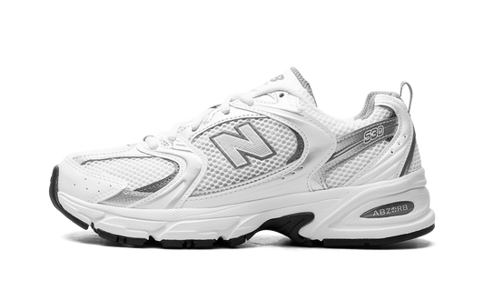 Overkicks - New Balance 530 White Silver Metallic (MR530AD) - vista lateral