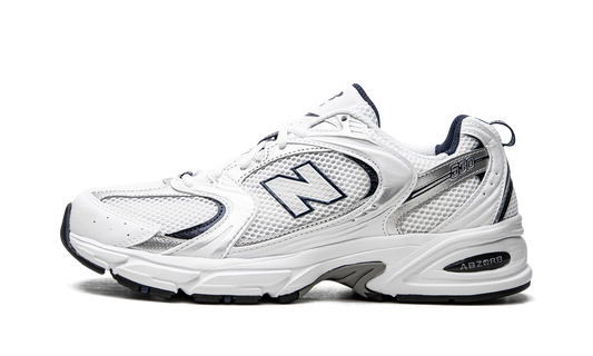Overkicks - New Balance 530 White Silver Navy (MR530SG) - vista lateral