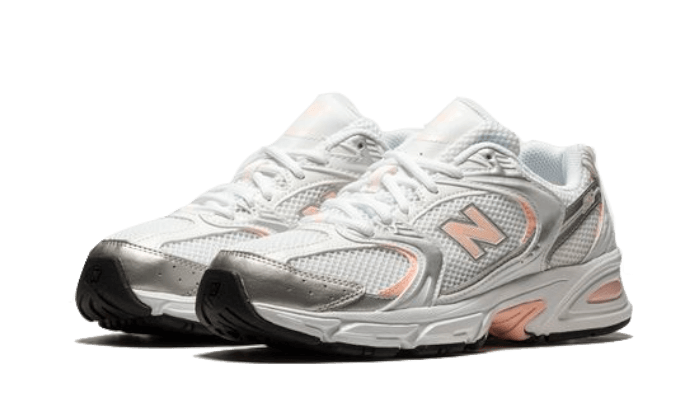 Overkicks - New Balance 530 White Silver Pink (MR530ECP) - vista trasera