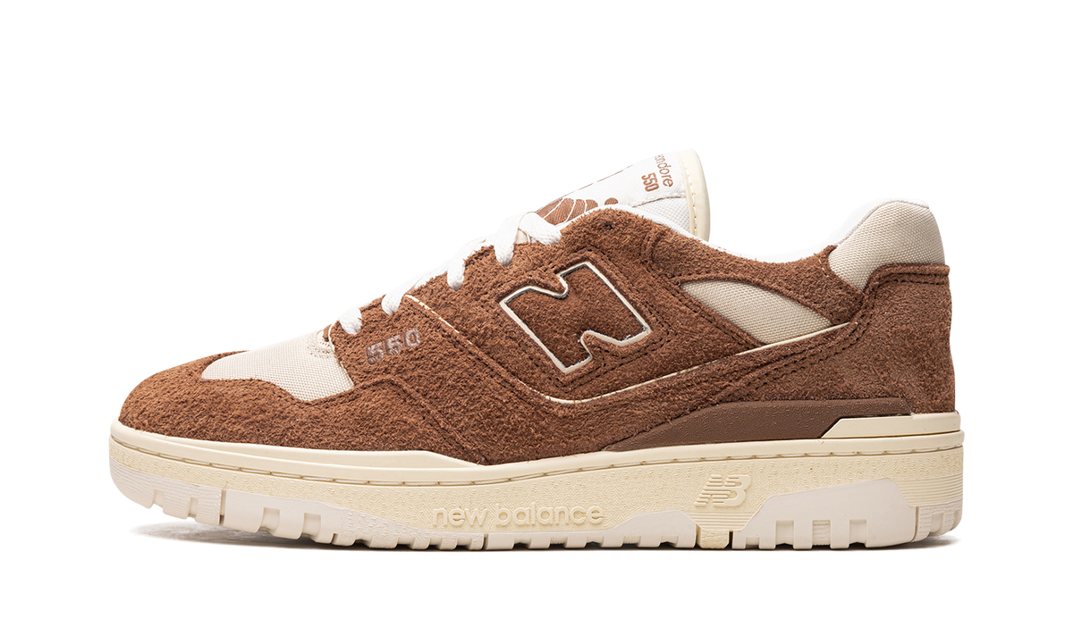 Overkicks - New Balance 550 Aime Leon Dore Brown Suede (BB550DB1) - vista lateral
