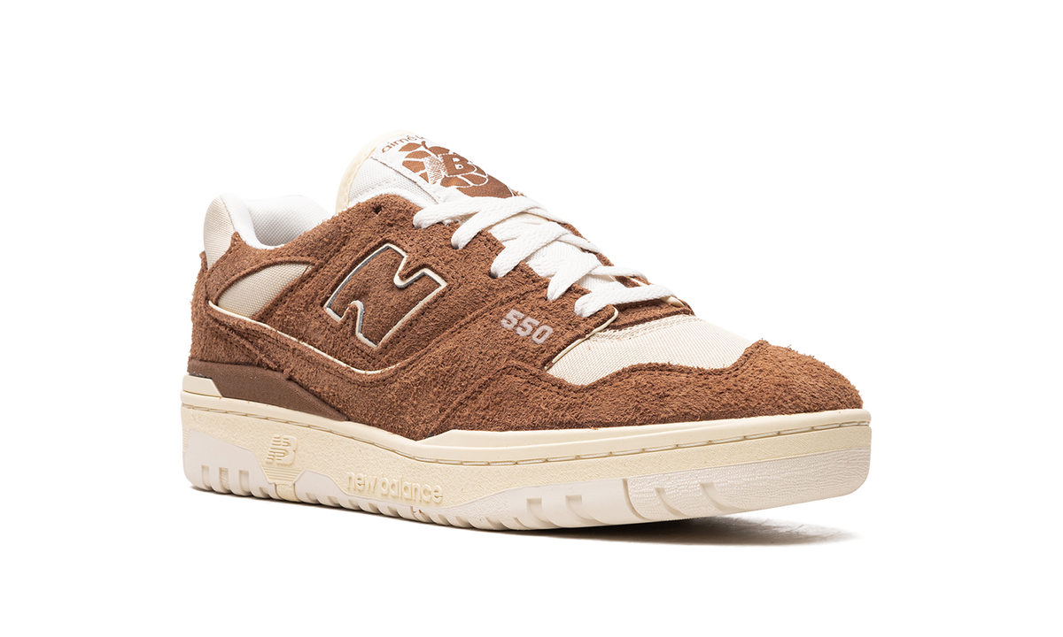 Overkicks - New Balance 550 Aime Leon Dore Brown Suede (BB550DB1) - detalle lateral interior