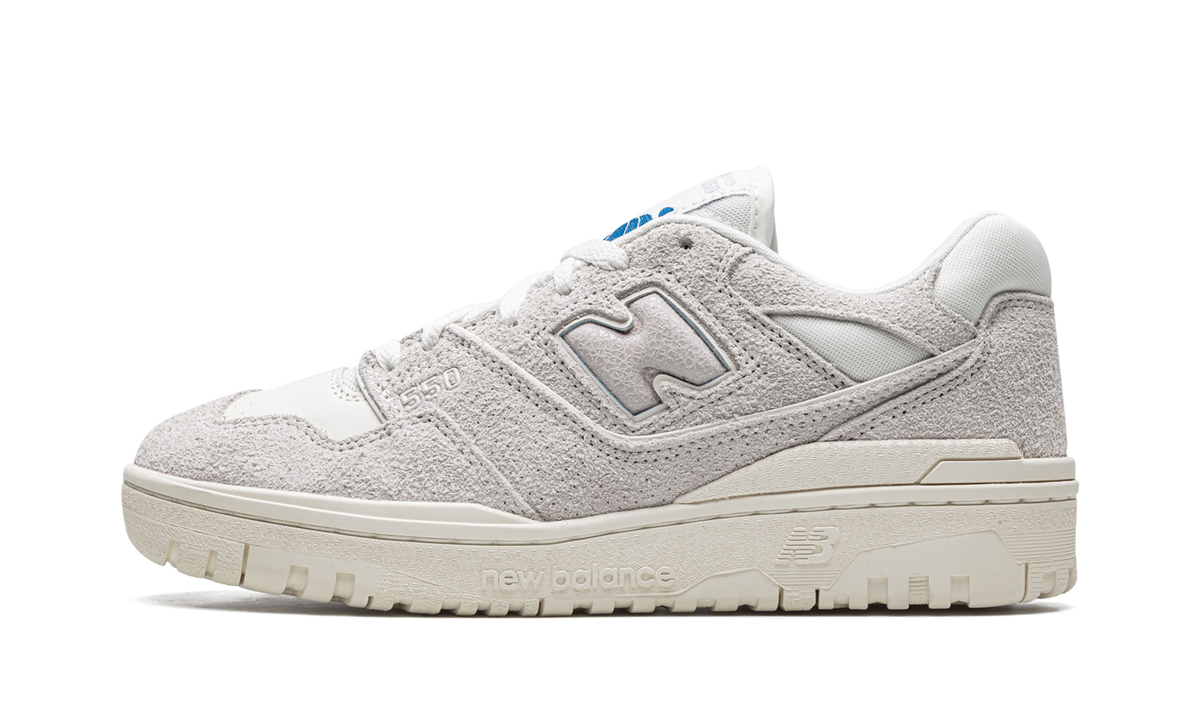 Overkicks - New Balance 550 Aime Leon Dore Grey Suede (BB550AC1) - vista lateral