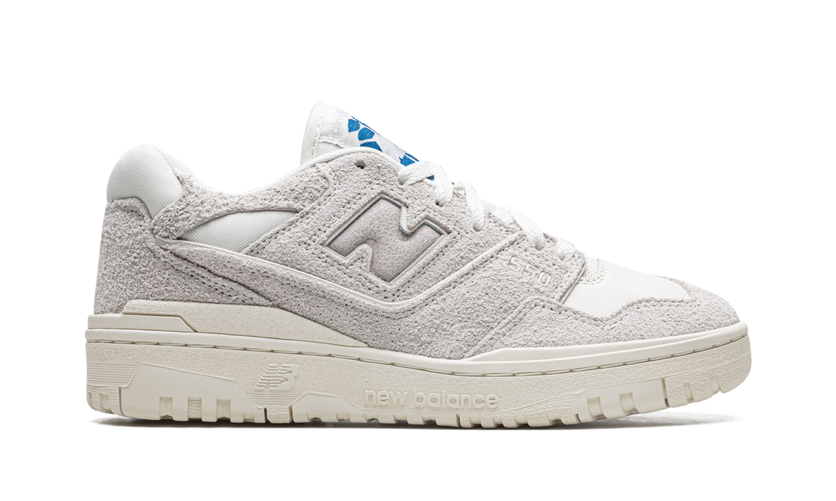 Overkicks - New Balance 550 Aime Leon Dore Grey Suede (BB550AC1) - detalle talón