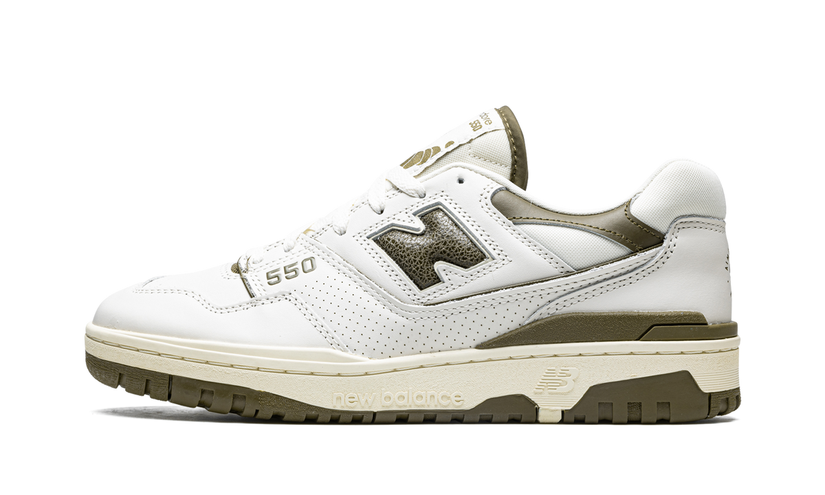 Overkicks - New Balance 550 Aime Leon Dore Olive (BB550AD1) - vista lateral