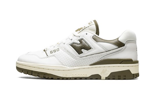 Overkicks - New Balance 550 Aime Leon Dore Olive (BB550AD1) - vista lateral