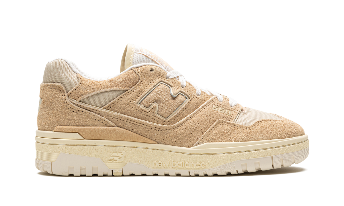 Overkicks - New Balance 550 Aime Leon Dore Taupe Suede (BB550DA1) - detalle talón
