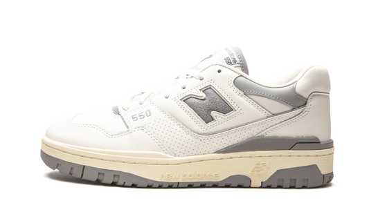 Overkicks - New Balance 550 Aime Leon Dore White Grey (BB550ALE) - vista lateral