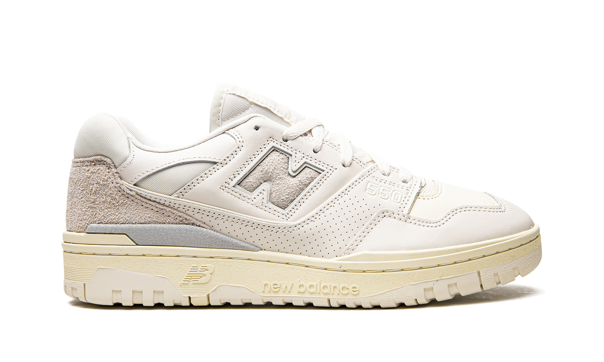 Overkicks - New Balance 550 Aime Leon Dore White Leather (BB550AM1) - detalle talón