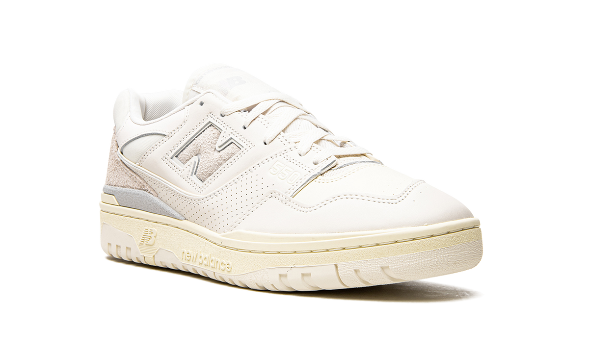 Overkicks - New Balance 550 Aime Leon Dore White Leather (BB550AM1) - detalle lateral interior