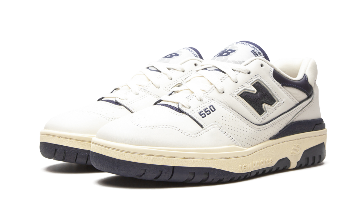 Overkicks - New Balance 550 Aime Leon Dore White Navy (BB550ALF) - vista trasera