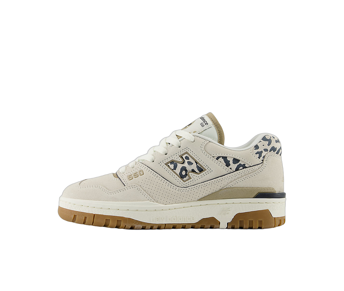 Overkicks - New Balance 550 Leopard Sea Salt (Womens) (BBW550QA) - vista lateral