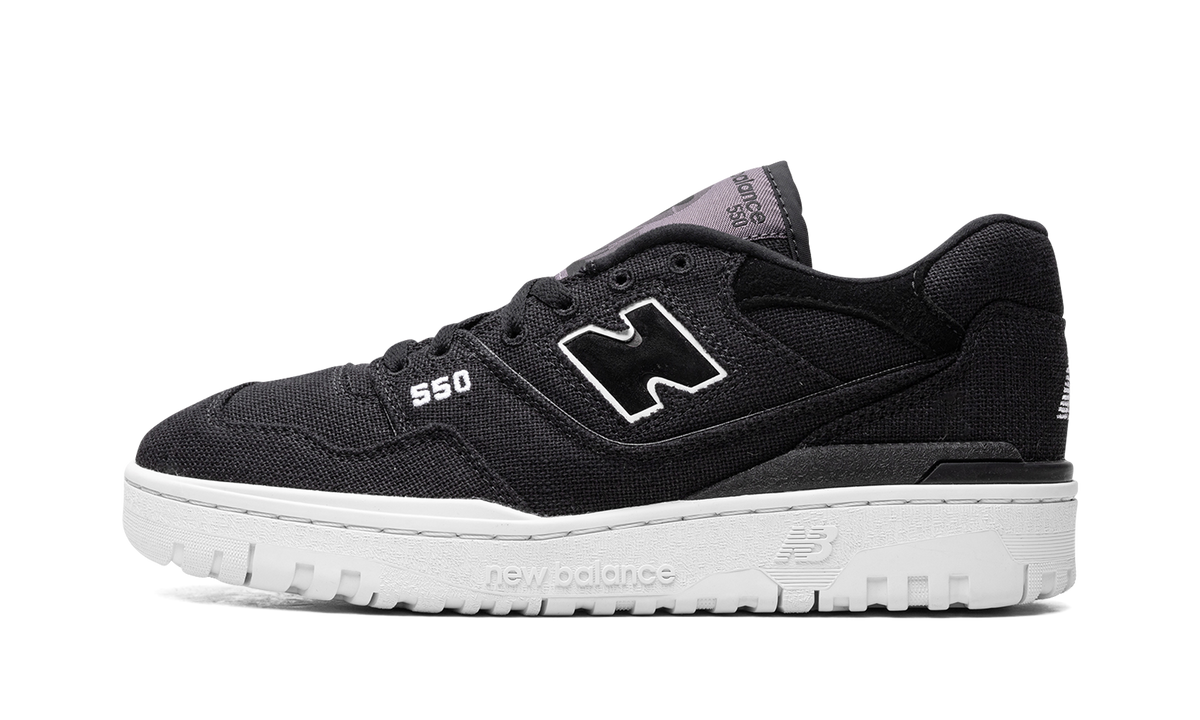 Overkicks - New Balance 550 Magnet Black White (BB550MDB) - vista lateral