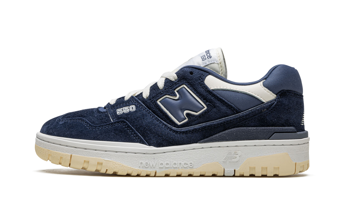 Overkicks - New Balance 550 Natural Indigo Suede (BB550SLA) - vista lateral