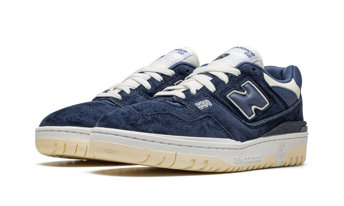 Overkicks - New Balance 550 Natural Indigo Suede (BB550SLA) - vista trasera