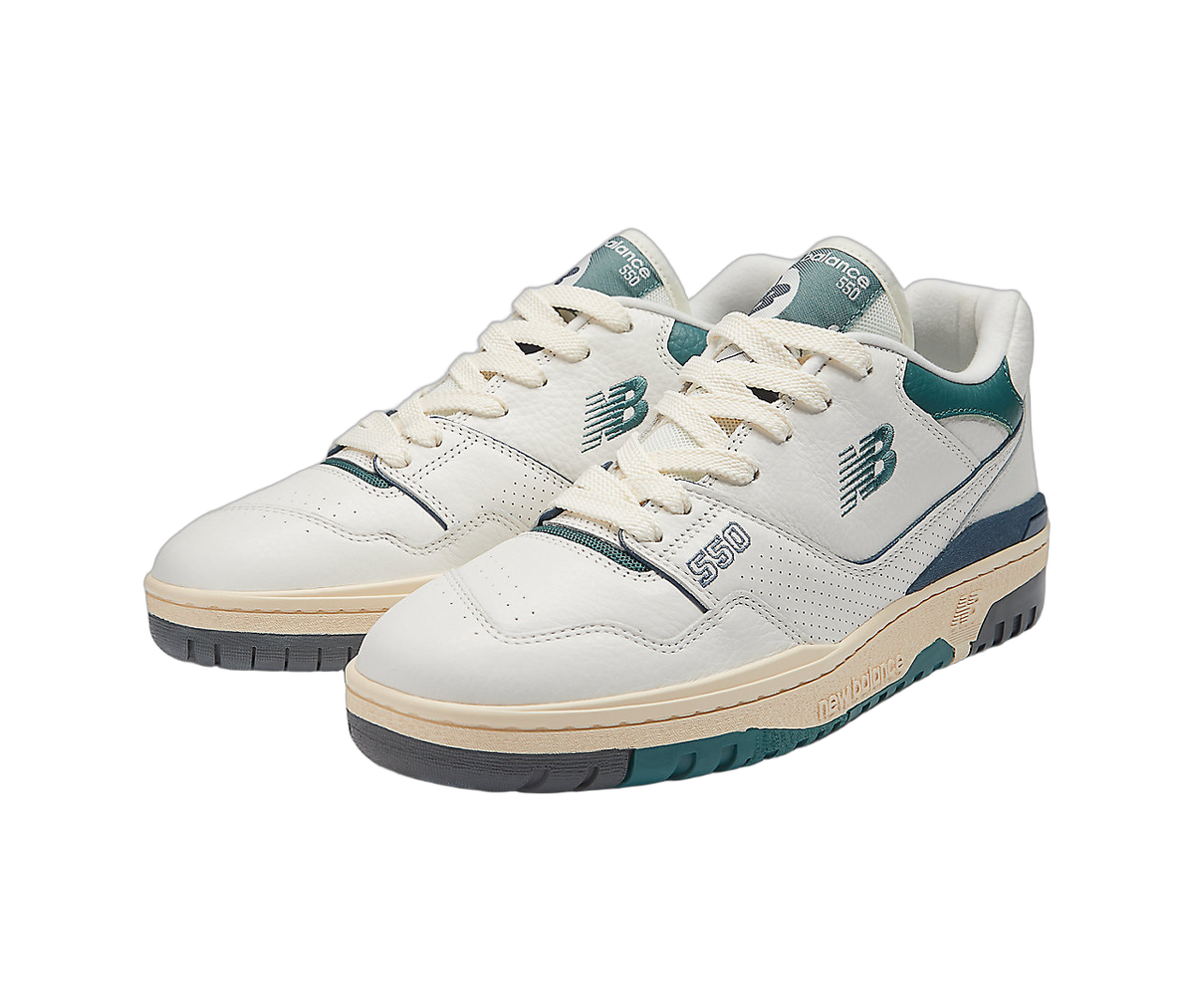 Overkicks - New Balance 550 New Spruce Mini Logo (BB550PTB) - vista trasera