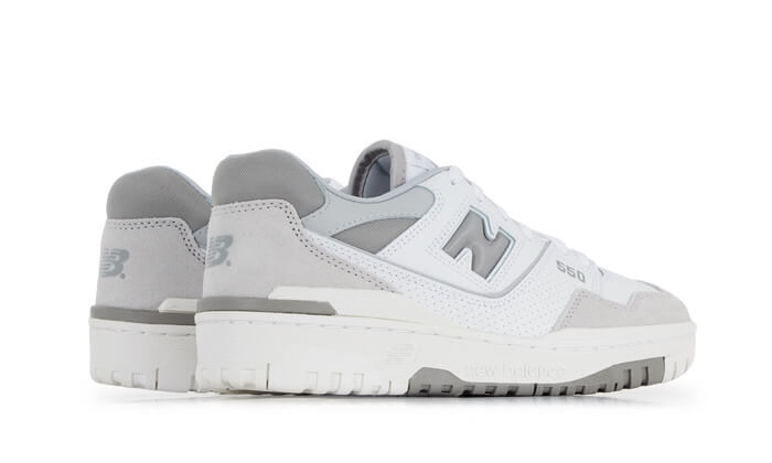 Overkicks - New Balance 550 Premium White Grey (BB550CR1) - par completo
