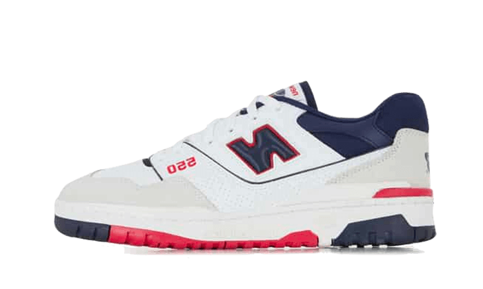Overkicks - New Balance 550 Premium White Navy Red (BB550CC1) - vista lateral