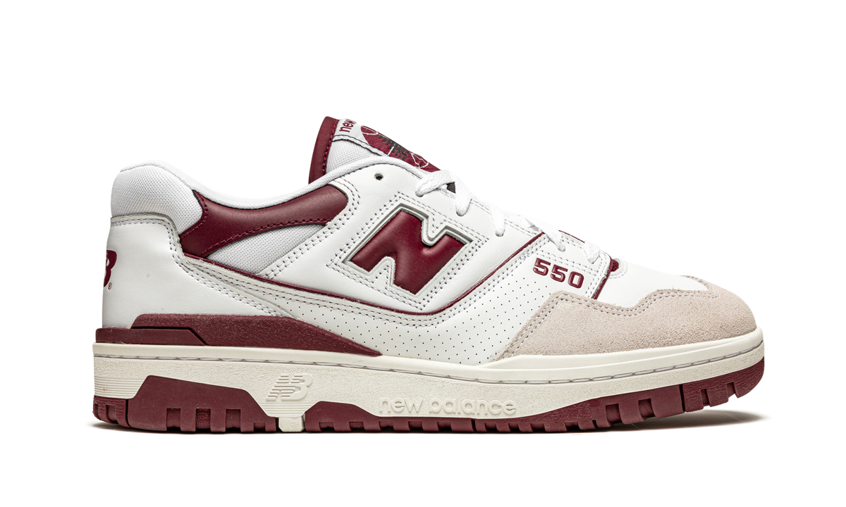 Overkicks - New Balance 550 Sea Salt Burgundy (BB550LI1) - detalle talón