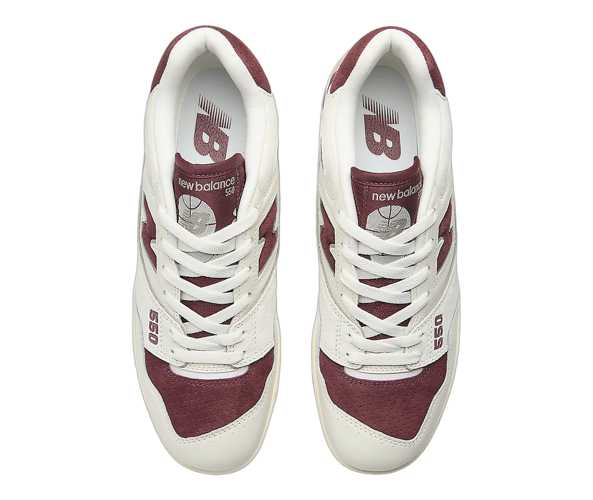 Overkicks - New Balance 550 Sea Salt Classic Crimson (BB550LEZ) - detalle suela