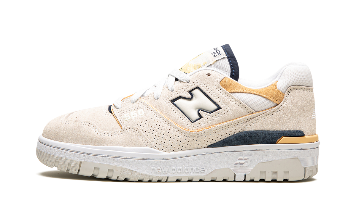 Overkicks - New Balance 550 Sea Salt Navy Raw Sugar (Womens) (BBW550AB) - vista lateral