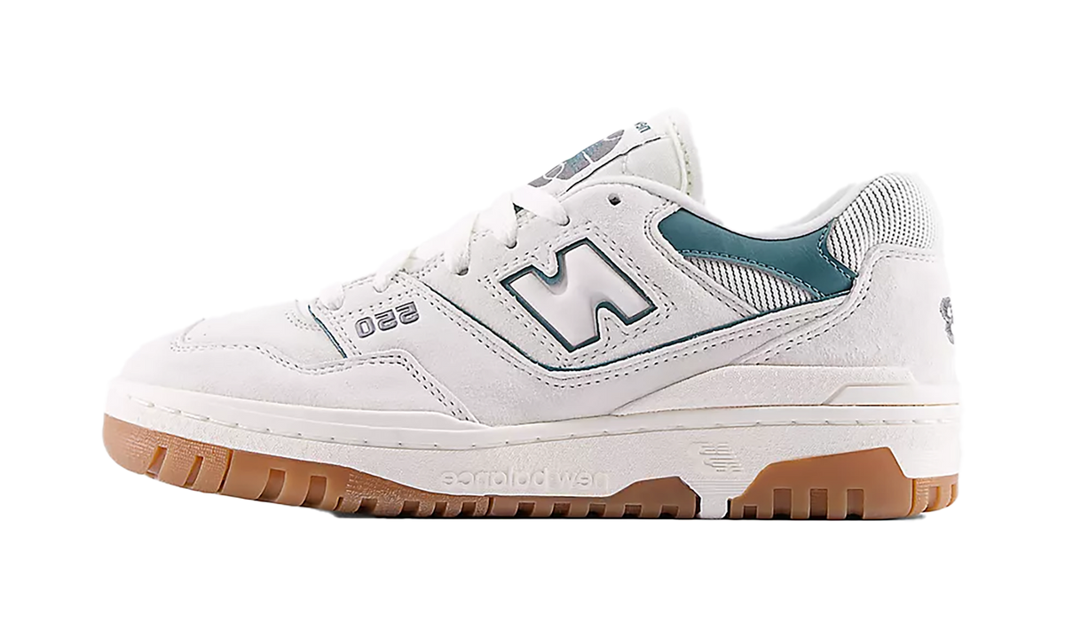 Overkicks - New Balance 550 Sea Salt New Spruce (Womens) (BBW550SE) - vista lateral