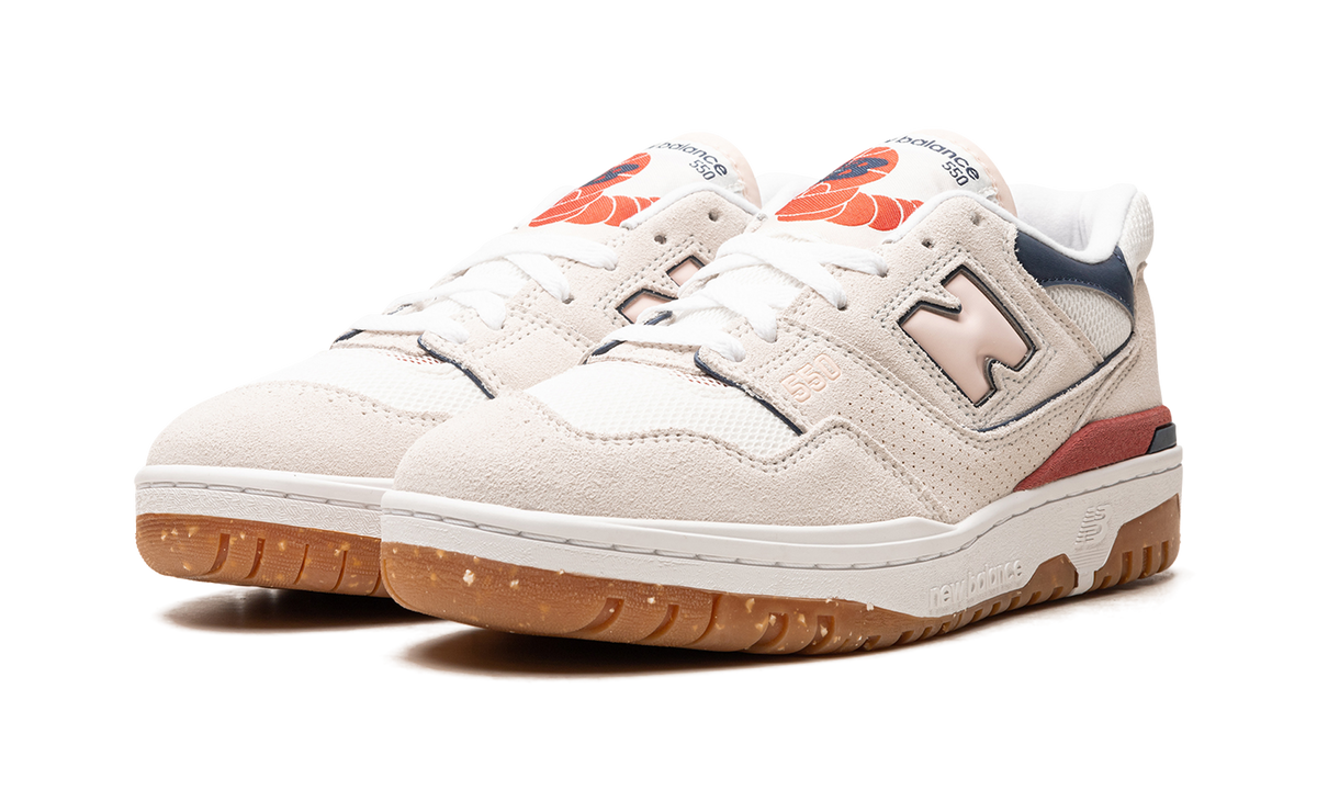 Overkicks - New Balance 550 Sea Salt Quartz Pink Astro Dust (Womens) (BBW550NP) - vista trasera