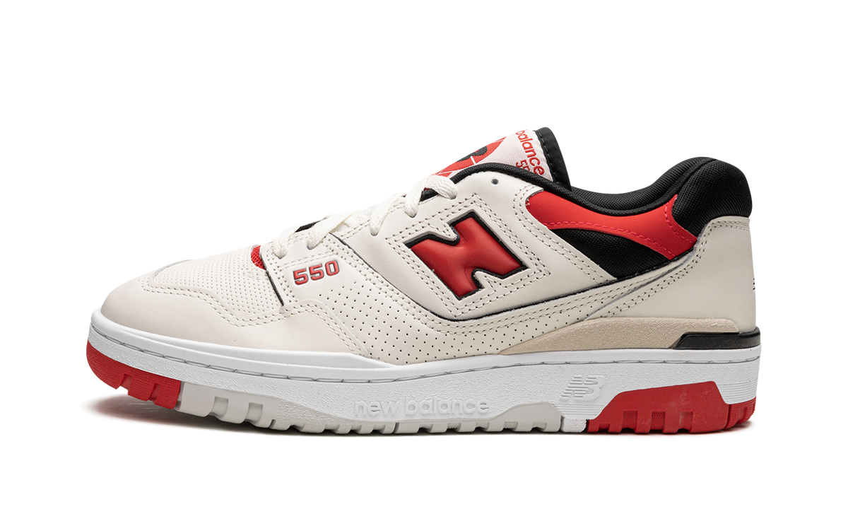 Overkicks - New Balance 550 Sea Salt True Red (BB550VTB) - vista lateral