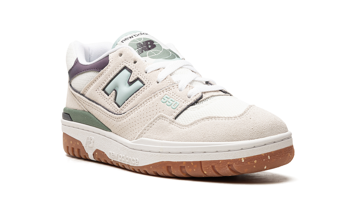 Overkicks - New Balance 550 Sea Salt White Fog (Womens) (BBW550NB) - detalle lateral interior