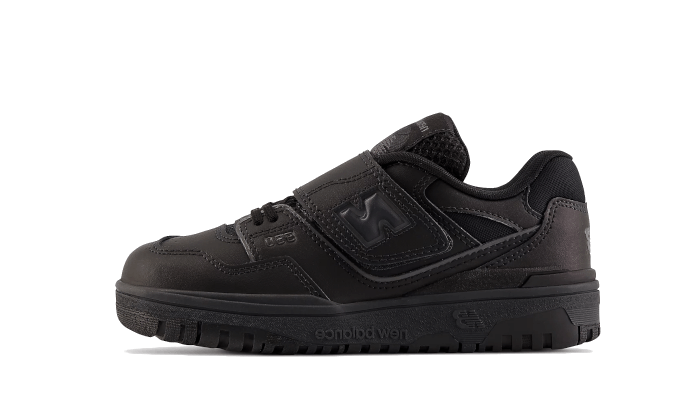 Overkicks - New Balance 550 Triple Black (PS) (PSB550BB) - vista lateral
