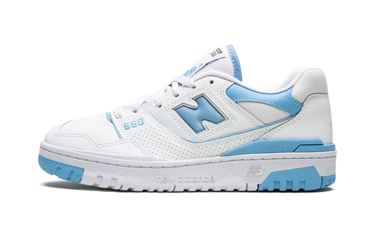 Overkicks - New Balance 550 UNC White Dusk Blue (Womens) (BBW550BC) - vista lateral