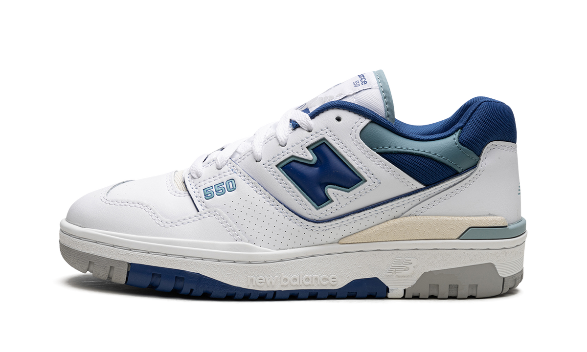 Overkicks - New Balance 550 White Blue Groove (BB550NCC) - vista lateral