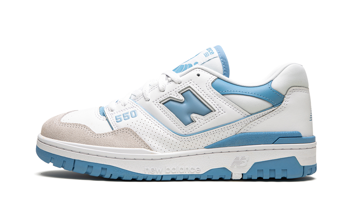 Overkicks - New Balance 550 White Blue Haze Rain Cloud (BB550LSB) - vista lateral