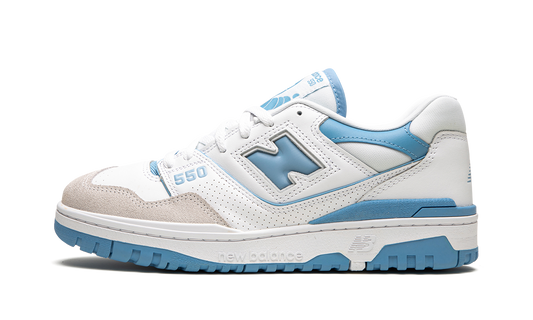 Overkicks - New Balance 550 White Blue Haze Rain Cloud (BB550LSB) - vista lateral
