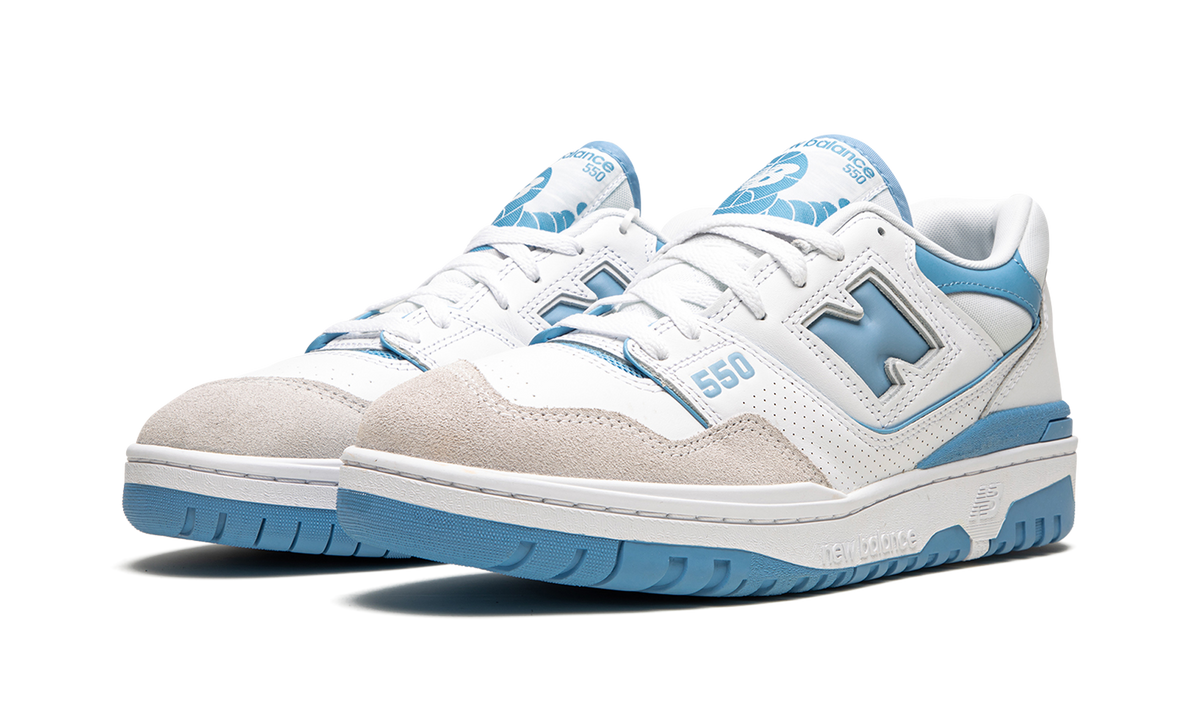 Overkicks - New Balance 550 White Blue Haze Rain Cloud (BB550LSB) - vista trasera