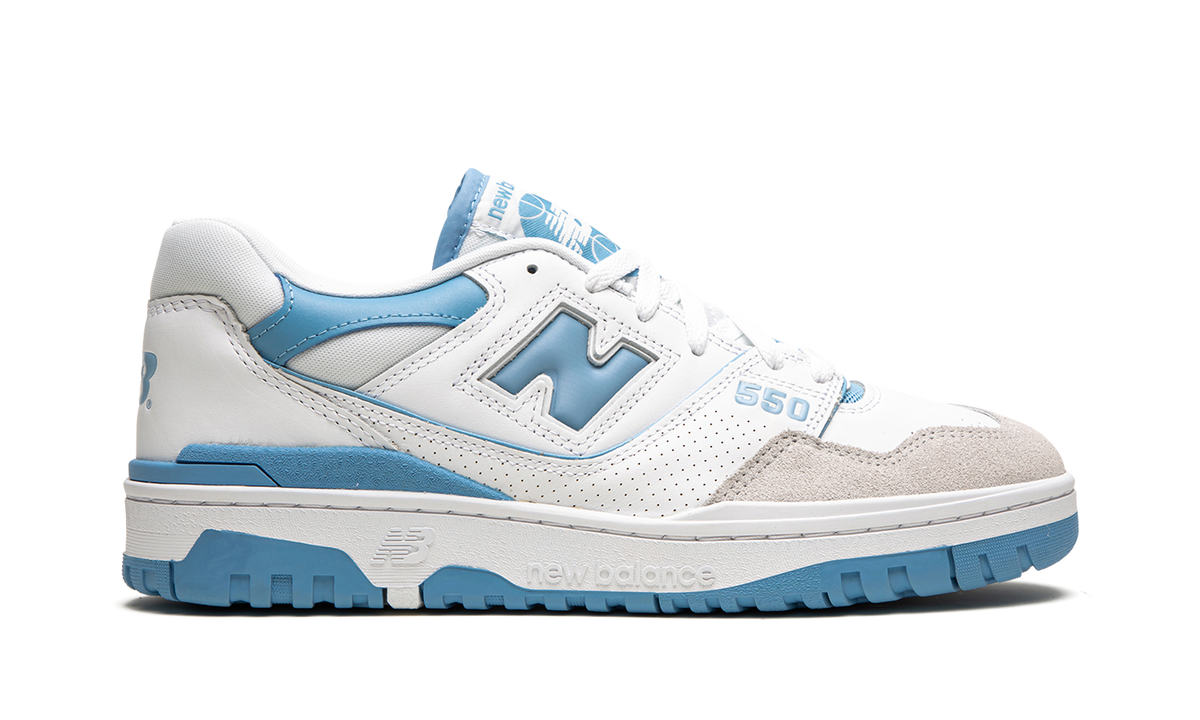 Overkicks - New Balance 550 White Blue Haze Rain Cloud (BB550LSB) - detalle talón