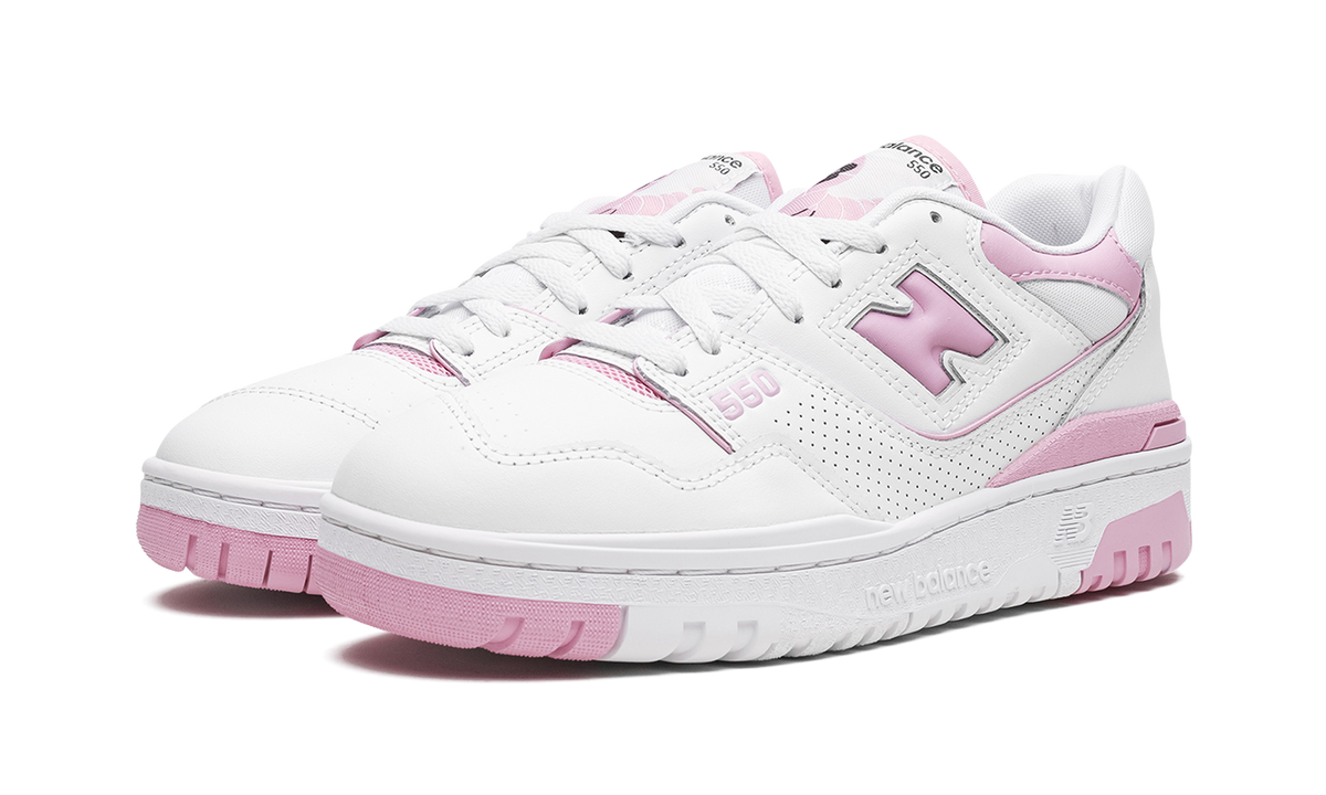 Overkicks - New Balance 550 White Bubblegum Pink (Womens) (BBW550BD) - vista trasera