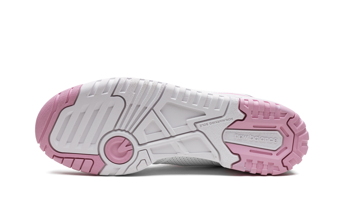 Overkicks - New Balance 550 White Bubblegum Pink (Womens) (BBW550BD) - vista superior