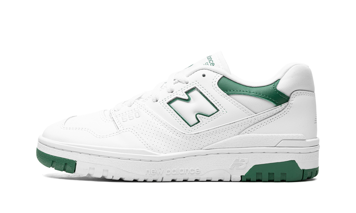 Overkicks - New Balance 550 White Classic Green (BB550SWB) - vista lateral