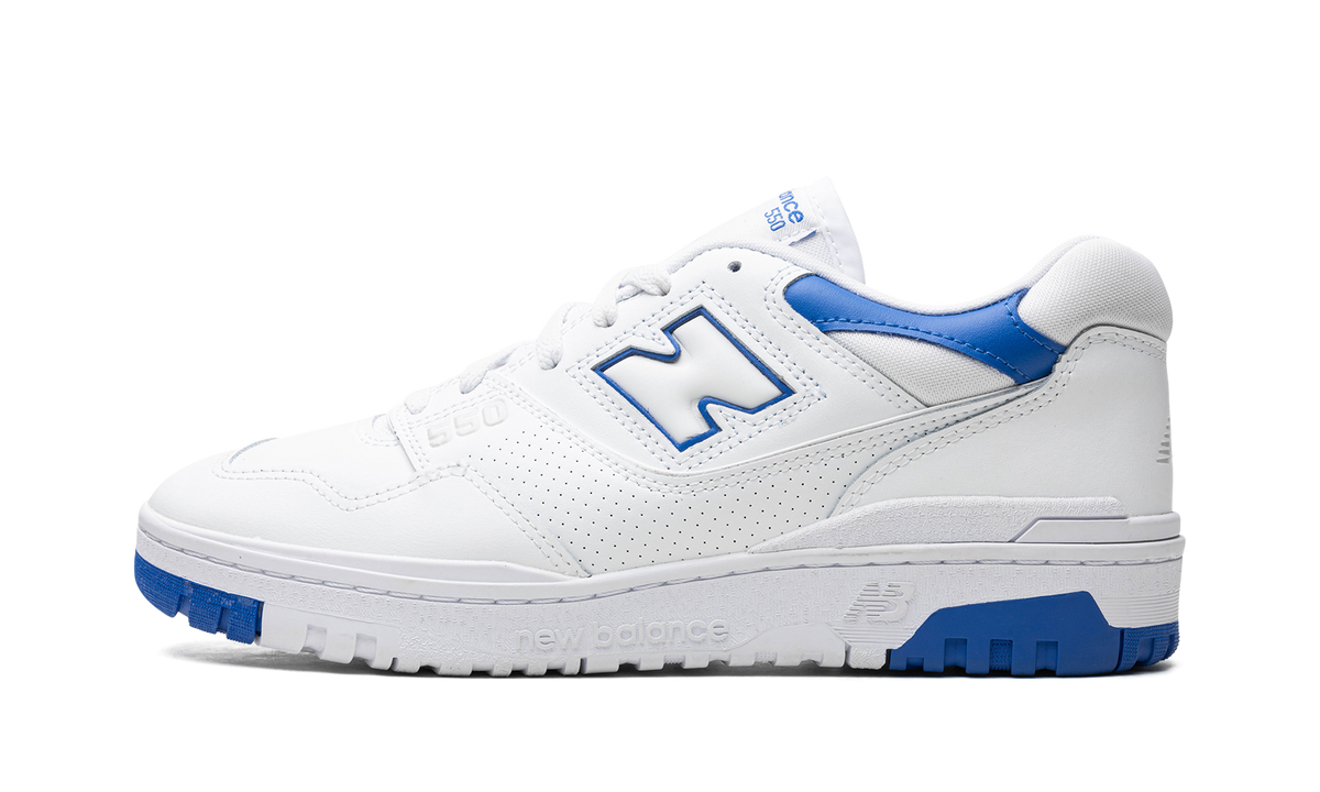 Overkicks - New Balance 550 White Cobalt Blue (BB550SWC) - vista lateral