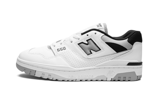 Overkicks - New Balance 550 White Concrete Black (BB550NCL) - vista lateral