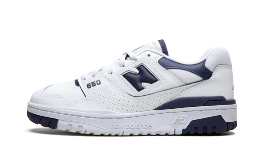 Overkicks - New Balance 550 White Dark Mercury (Womens) (BBW550BA) - vista lateral