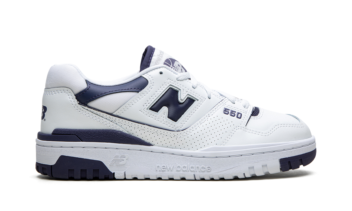 Overkicks - New Balance 550 White Dark Mercury (Womens) (BBW550BA) - detalle talón